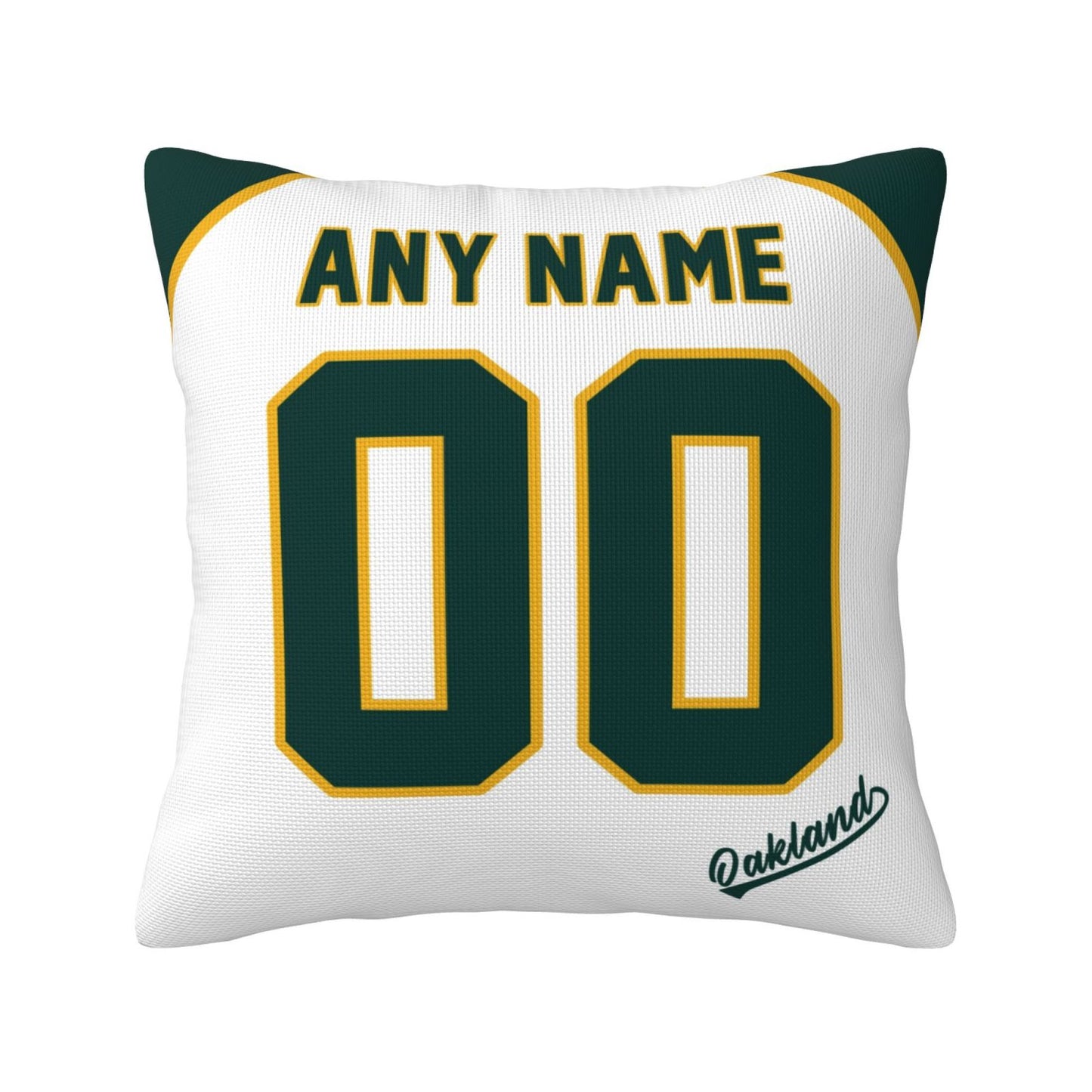 Custom Oakland Athletics Pillow Decorative Throw Pillow Case - Print Personalized Football Team Fans Name & Number Birthday Gift Football Pillows