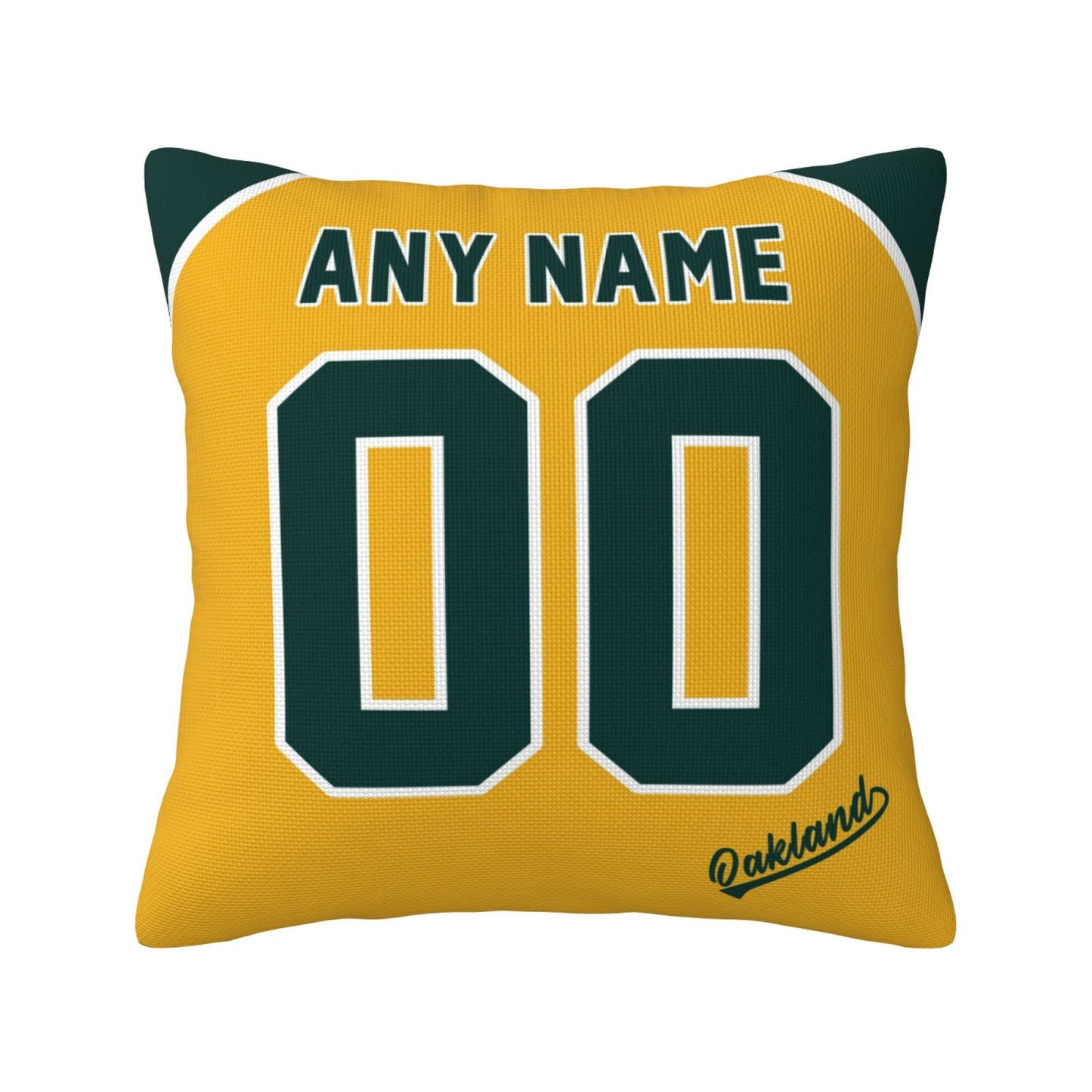 Custom Oakland Athletics Pillow Decorative Throw Pillow Case - Print Personalized Football Team Fans Name & Number Birthday Gift Football Pillows