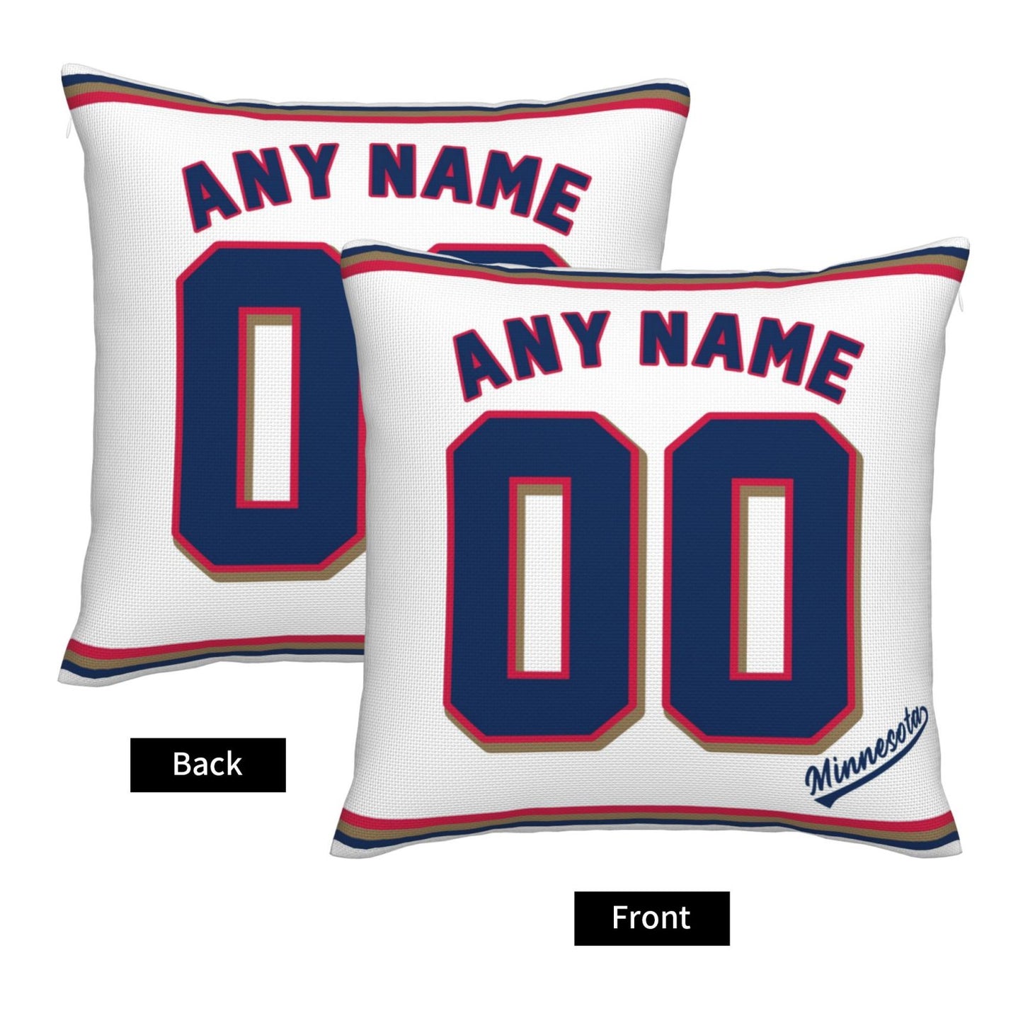 Custom Minnesota Twins Pillow Decorative Throw Pillow Case - Print Personalized Football Team Fans Name & Number Birthday Gift Football Pillows