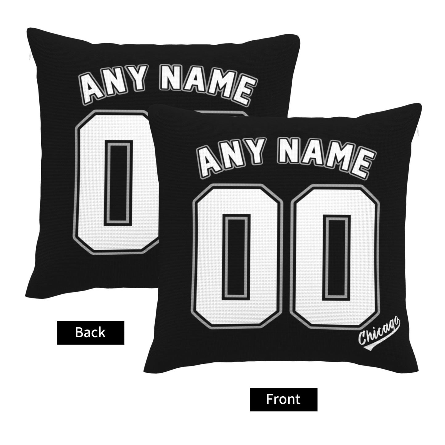 Custom Chicago White Sox Pillow Decorative Throw Pillow Case - Print Personalized Football Team Fans Name & Number Birthday Gift Football Pillows