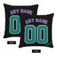 Custom A.Diamondbacks Black Green Pillow Decorative Throw Pillow Case - Print Personalized Football Team Fans Name & Number Birthday Gift Football Pillows