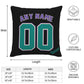 Custom A.Diamondbacks Black Green Pillow Decorative Throw Pillow Case - Print Personalized Football Team Fans Name & Number Birthday Gift Football Pillows
