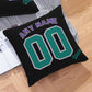 Custom A.Diamondbacks Black Green Pillow Decorative Throw Pillow Case - Print Personalized Football Team Fans Name & Number Birthday Gift Football Pillows