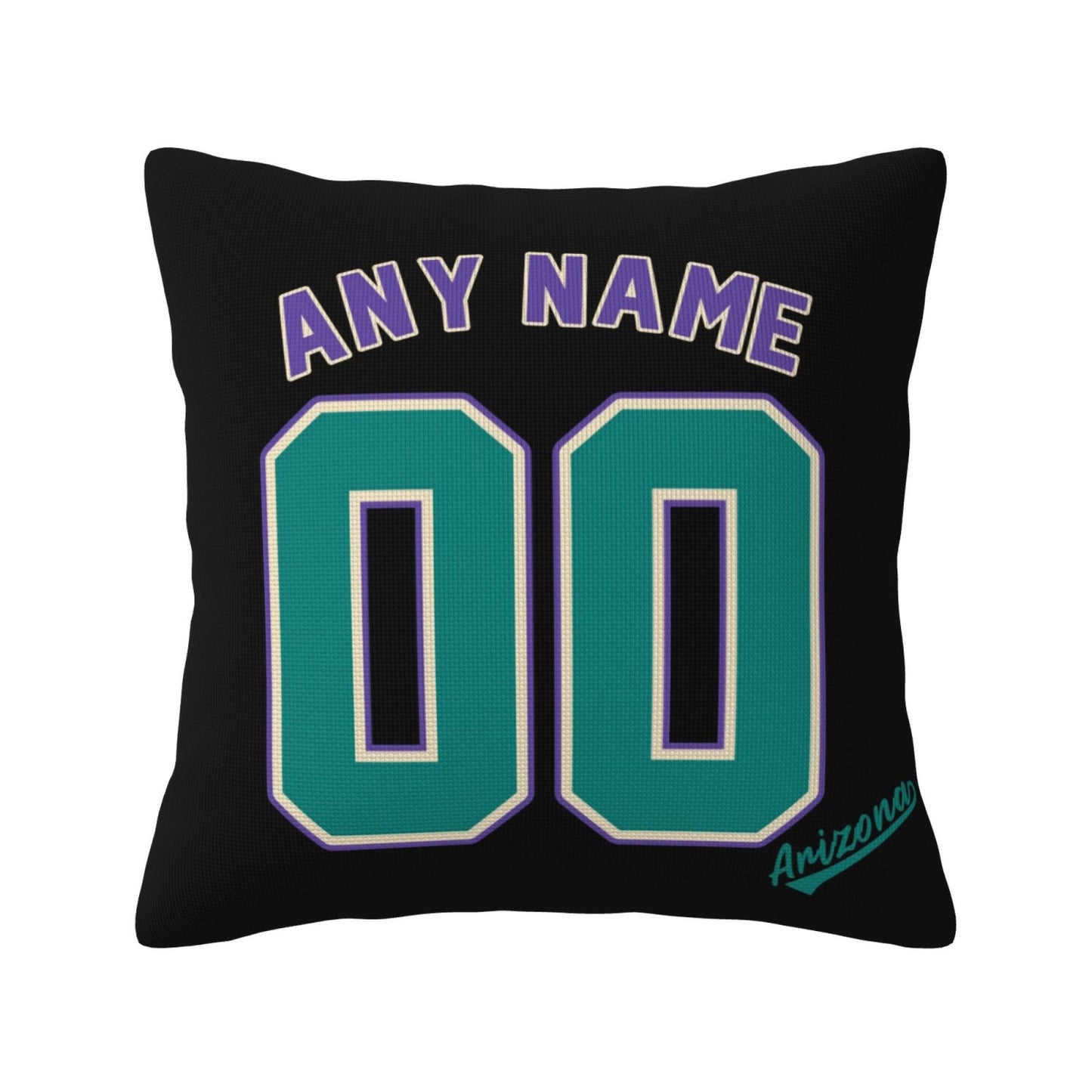 Custom A.Diamondbacks Black Green Pillow Decorative Throw Pillow Case - Print Personalized Football Team Fans Name & Number Birthday Gift Football Pillows