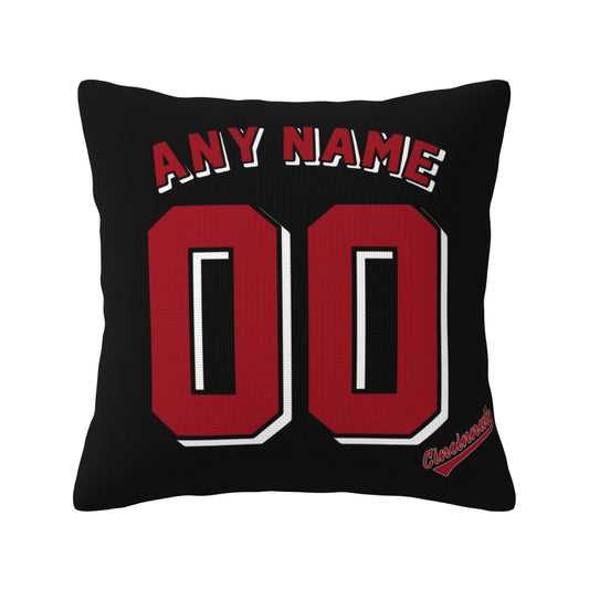 Custom Cincinnati Reds Pillow Decorative Throw Pillow Case - Print Personalized Football Team Fans Name & Number Birthday Gift Football Pillows