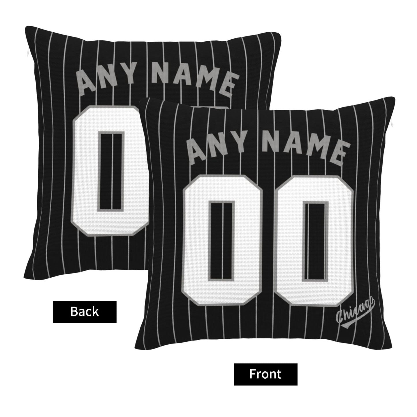 Custom Chicago White Sox Pillow Decorative Throw Pillow Case - Print Personalized Football Team Fans Name & Number Birthday Gift Football Pillows