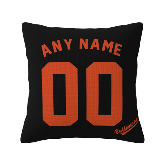 Custom Baltimore Orioles Pillow Decorative Throw Pillow Case - Print Personalized Football Team Fans Name & Number Birthday Gift Football Pillows