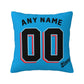Custom Miami Marlins Pillow Decorative Throw Pillow Case - Print Personalized Football Team Fans Name & Number Birthday Gift Football Pillows