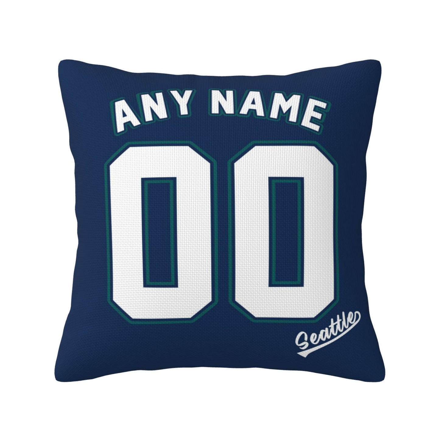 Custom Seattle Mariners Pillow Decorative Throw Pillow Case - Print Personalized Football Team Fans Name & Number Birthday Gift Football Pillows