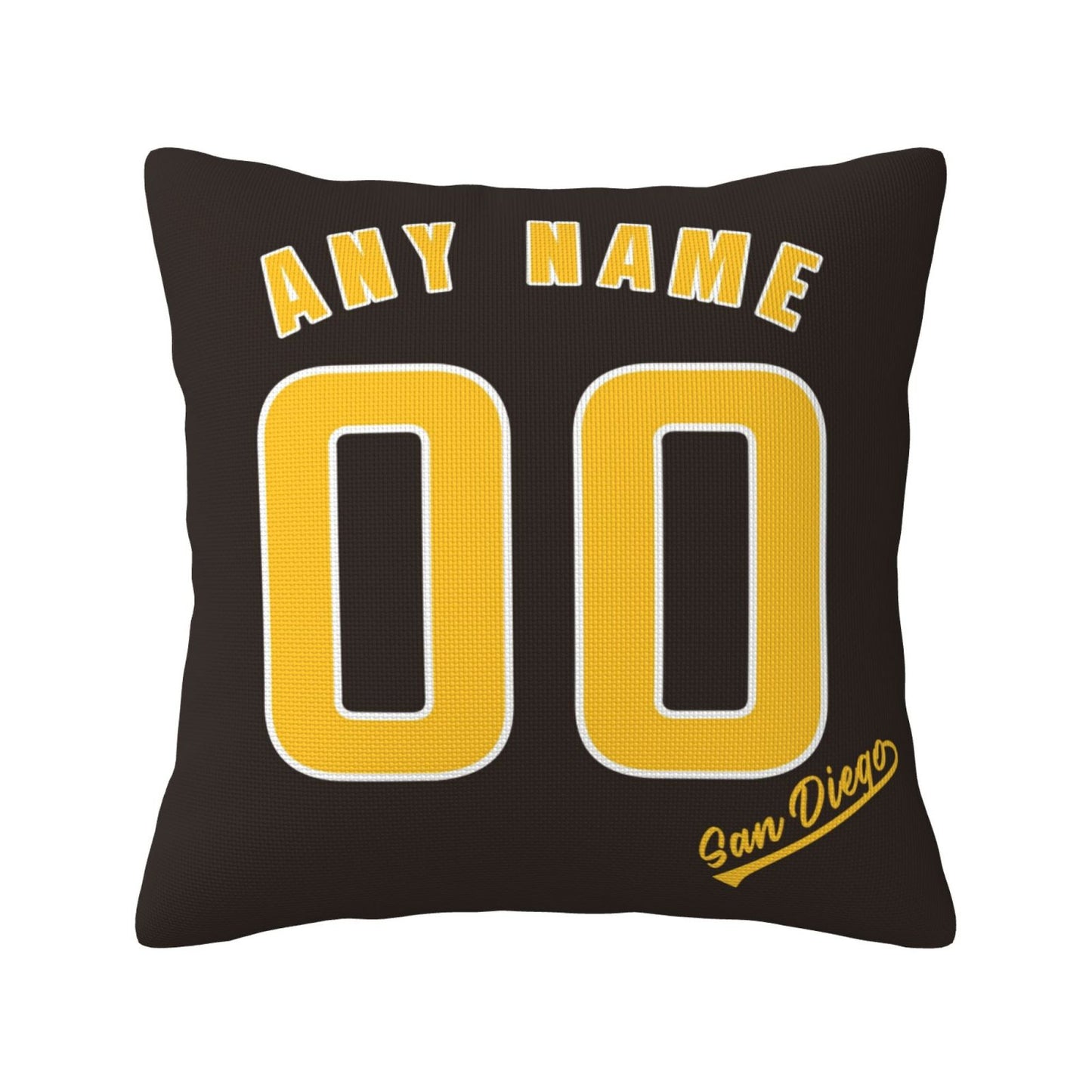 Custom San Diego Padres Pillow Decorative Throw Pillow Case - Print Personalized Football Team Fans Name & Number Birthday Gift Football Pillows