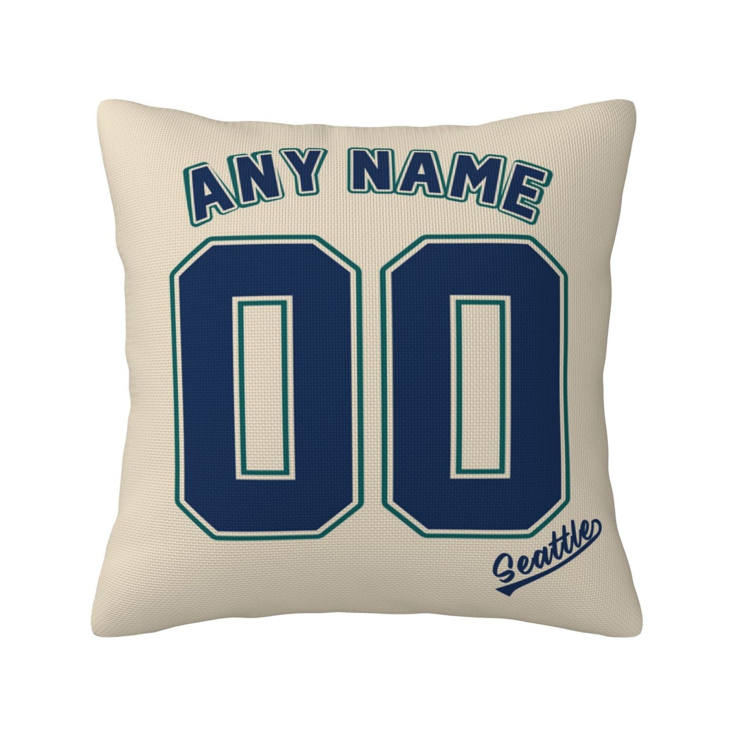 Custom Seattle Mariners Pillow Decorative Throw Pillow Case - Print Personalized Football Team Fans Name & Number Birthday Gift Football Pillows