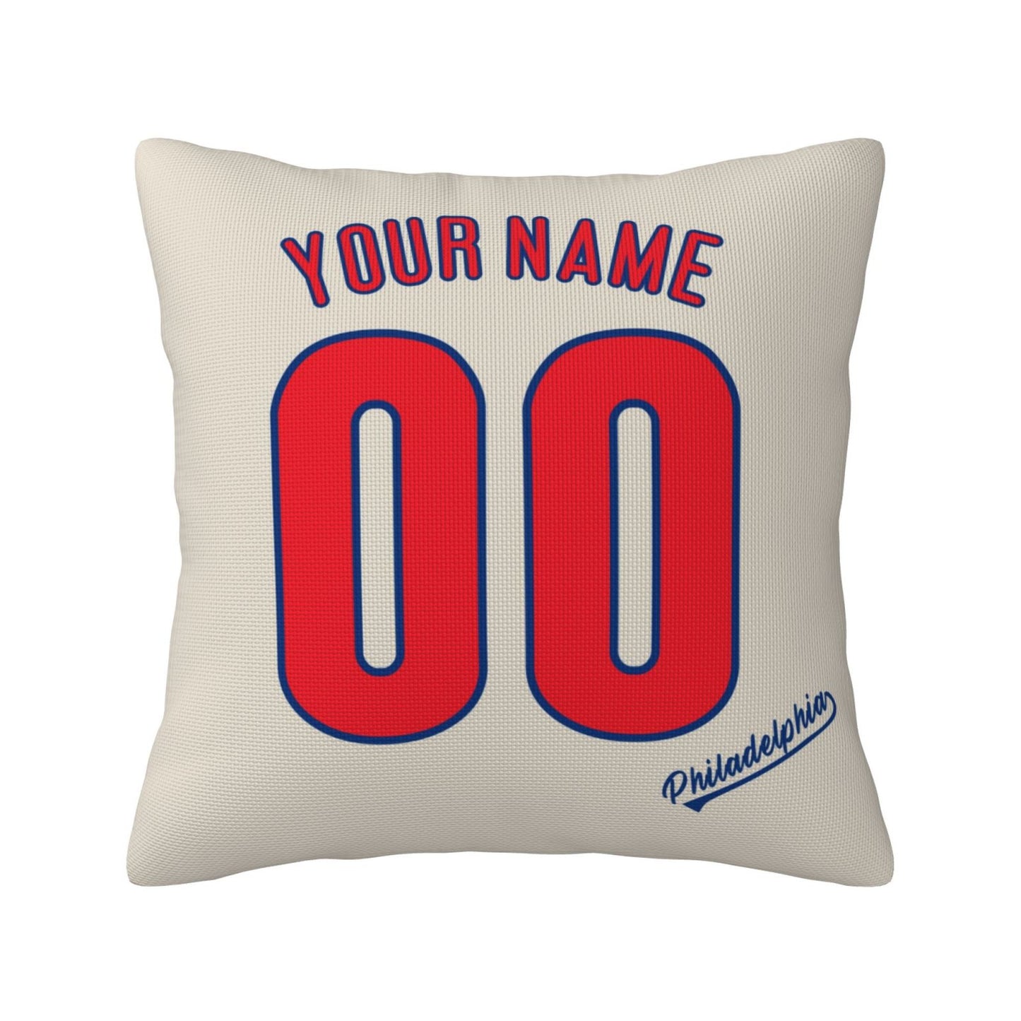 Custom Philadelphia Phillies Pillow Decorative Throw Pillow Case - Print Personalized Football Team Fans Name & Number Birthday Gift Football Pillows