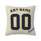 Custom Milwaukee Brewers Pillow Decorative Throw Pillow Case - Print Personalized Football Team Fans Name & Number Birthday Gift Football Pillows