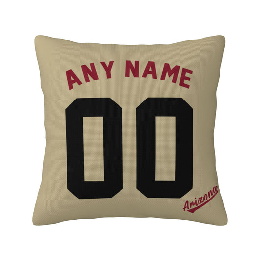 Custom A.Diamondbacks Gold Pillow Decorative Throw Pillow Case - Print Personalized Football Team Fans Name & Number Birthday Gift Football Pillows