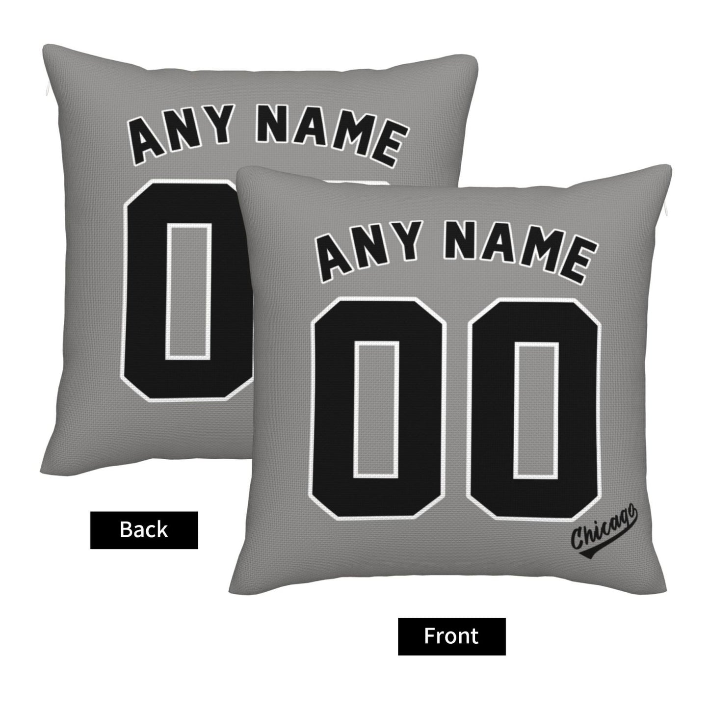 Custom Chicago White Sox Pillow Decorative Throw Pillow Case - Print Personalized Football Team Fans Name & Number Birthday Gift Football Pillows