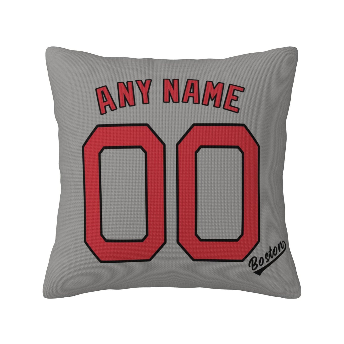 Custom Boston Red Sox Pillow Decorative Throw Pillow Case - Print Personalized Football Team Fans Name & Number Birthday Gift Football Pillows
