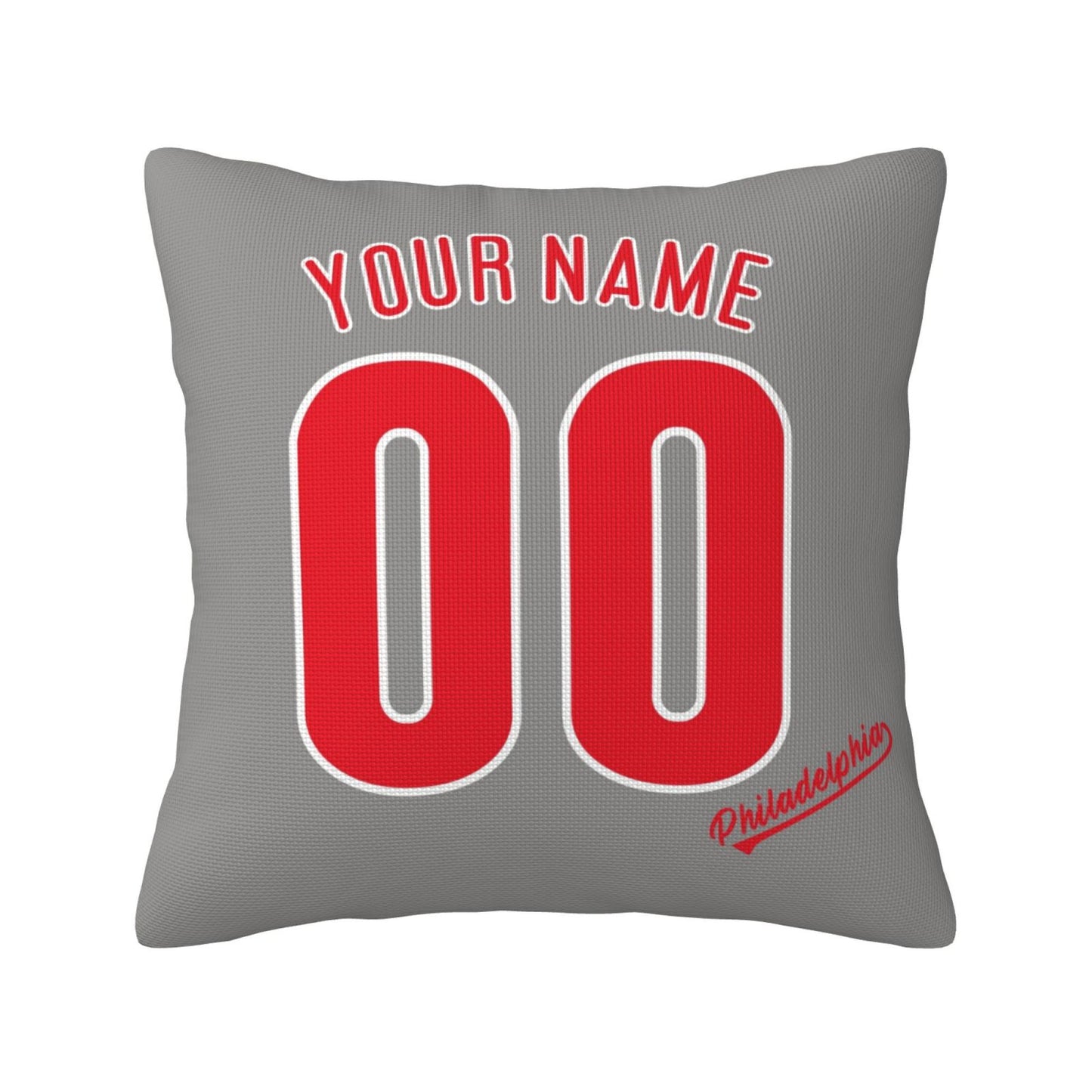 Custom Philadelphia Phillies Pillow Decorative Throw Pillow Case - Print Personalized Football Team Fans Name & Number Birthday Gift Football Pillows