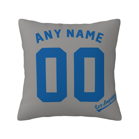 Custom Los Angeles Dodgers Pillow Decorative Throw Pillow Case - Print Personalized Football Team Fans Name & Number Birthday Gift Football Pillows