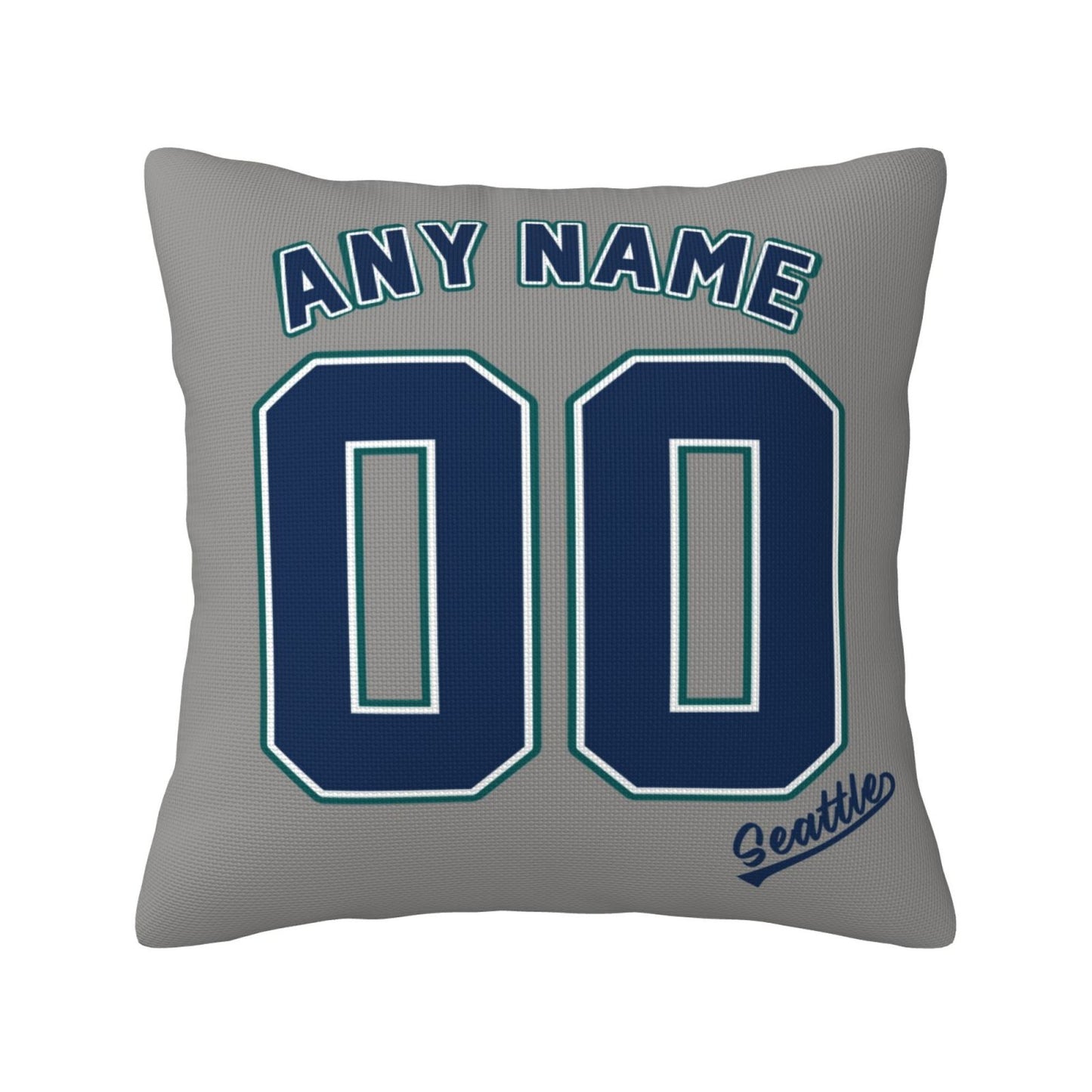 Custom Seattle Mariners Pillow Decorative Throw Pillow Case - Print Personalized Football Team Fans Name & Number Birthday Gift Football Pillows