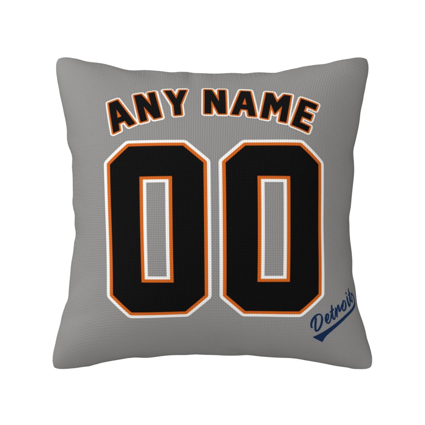 Custom Detroit Tigers Pillow Decorative Throw Pillow Case - Print Personalized Football Team Fans Name & Number Birthday Gift Football Pillows