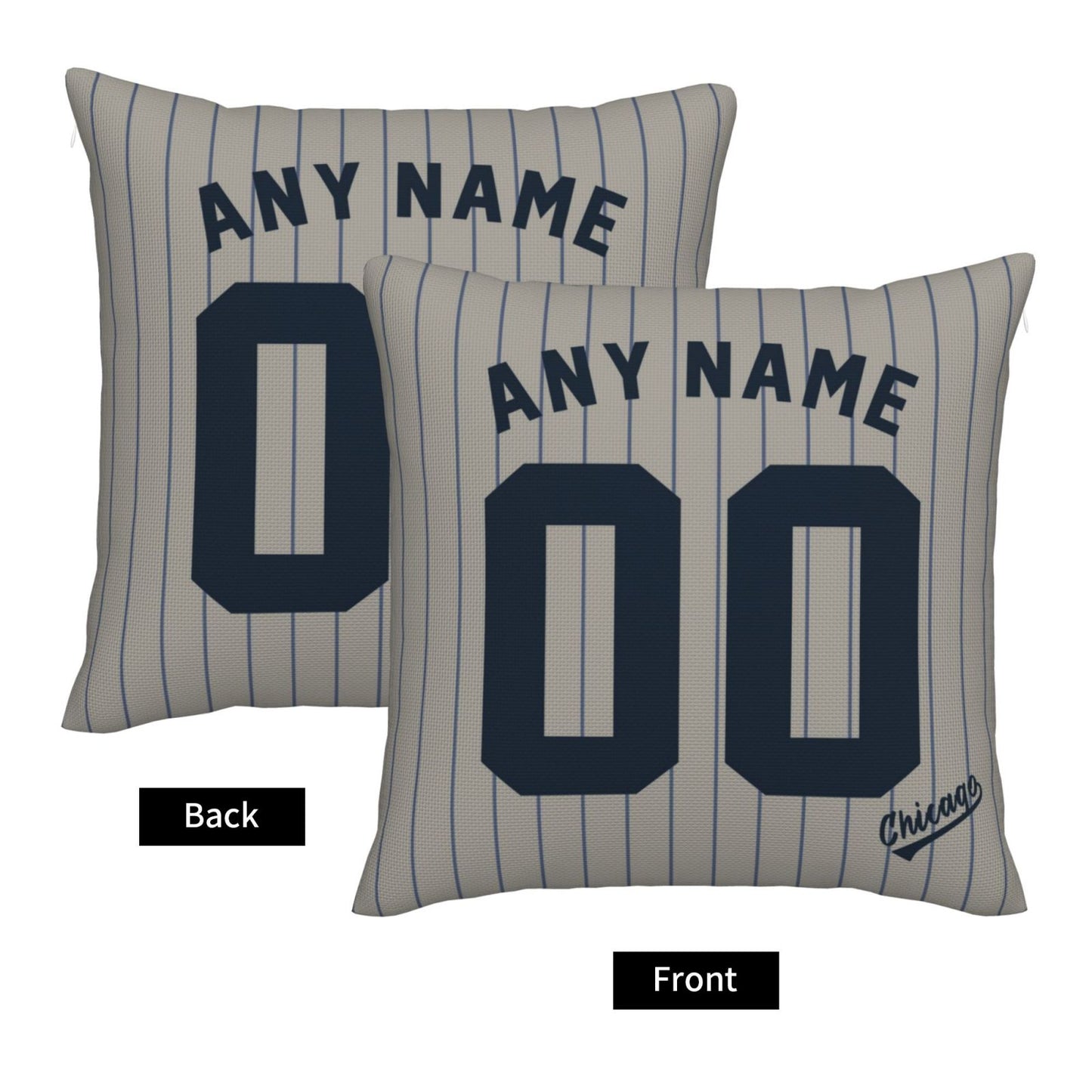 Custom Chicago White Sox Pillow Decorative Throw Pillow Case - Print Personalized Football Team Fans Name & Number Birthday Gift Football Pillows