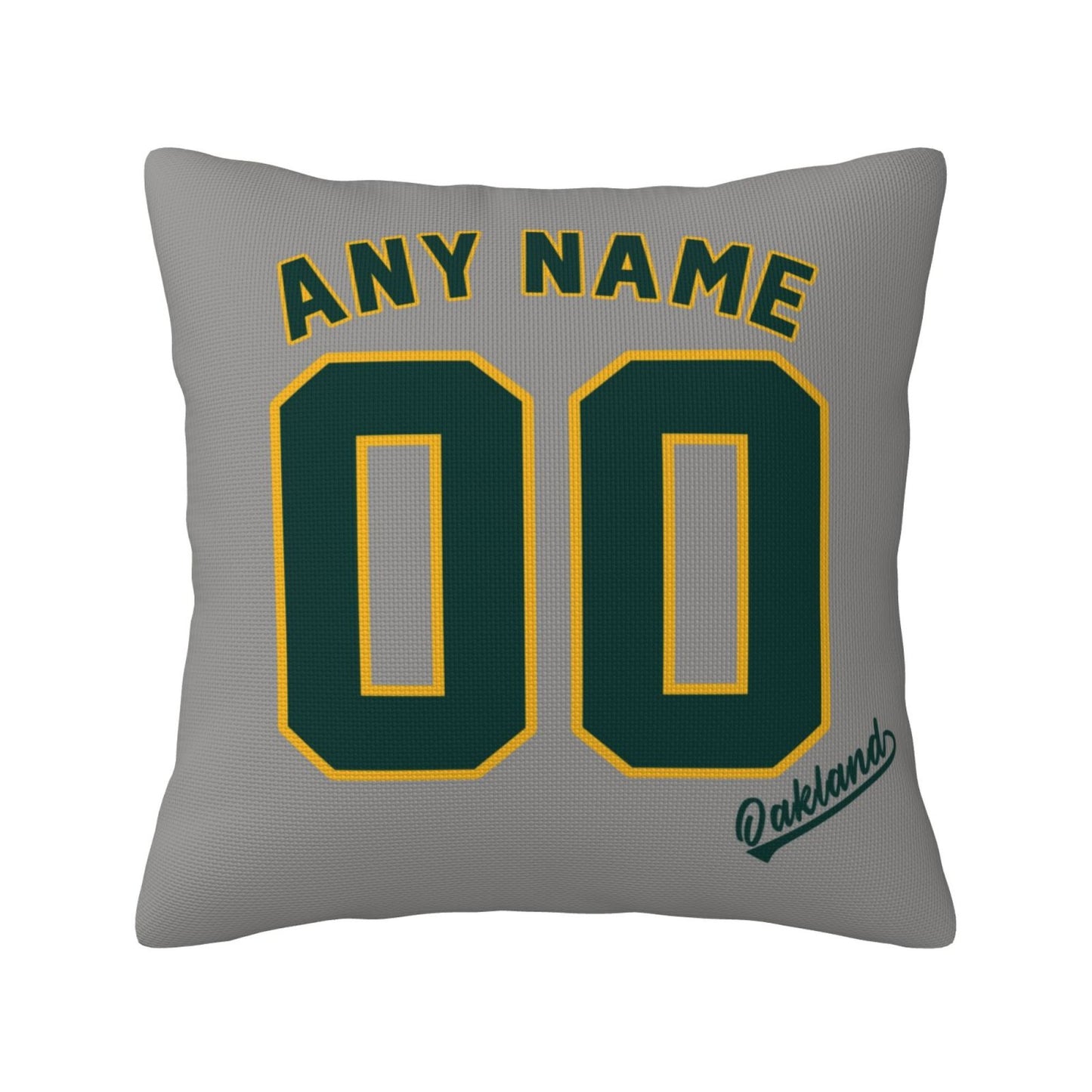 Custom Oakland Athletics Pillow Decorative Throw Pillow Case - Print Personalized Football Team Fans Name & Number Birthday Gift Football Pillows