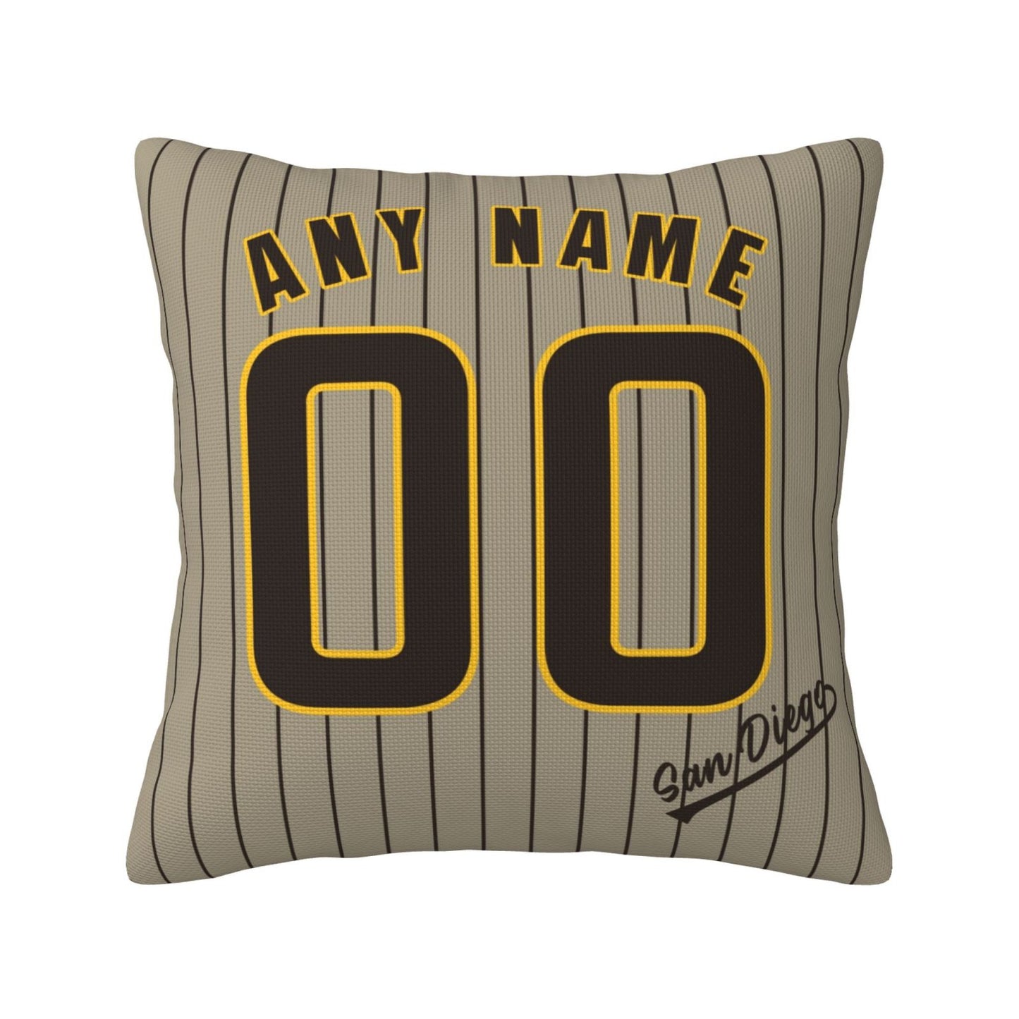 Custom San Diego Padres Pillow Decorative Throw Pillow Case - Print Personalized Football Team Fans Name & Number Birthday Gift Football Pillows