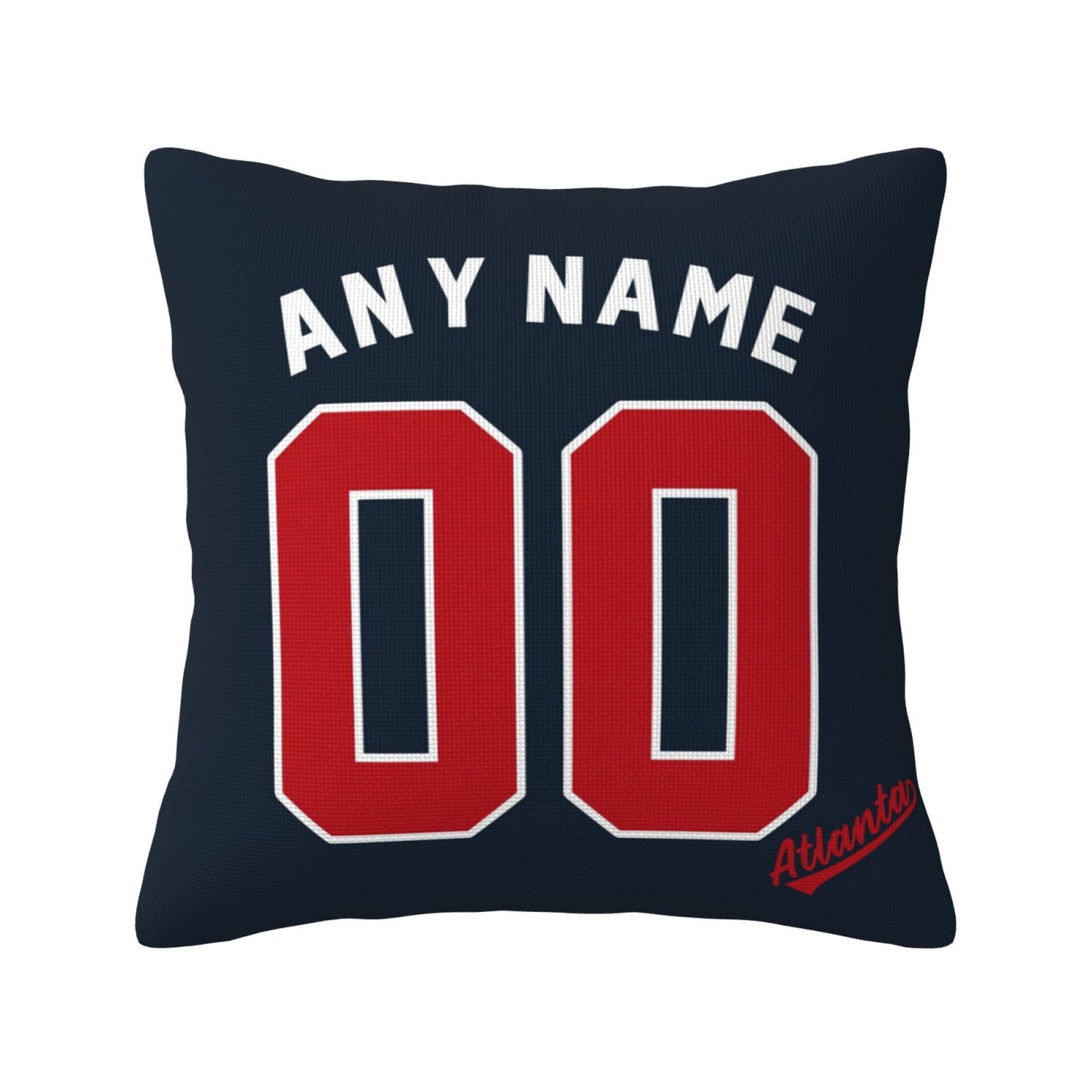 Custom Atlanta Braves Pillow Decorative Throw Pillow Case - Print Personalized Football Team Fans Name & Number Birthday Gift Football Pillows