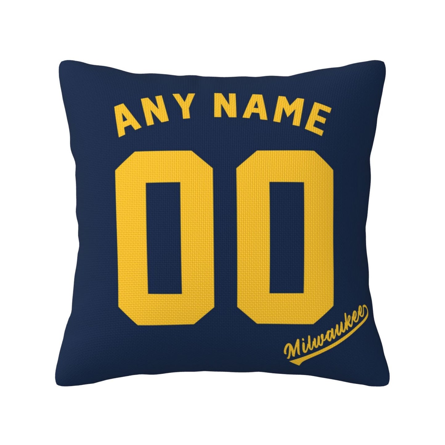Custom Milwaukee Brewers Pillow Decorative Throw Pillow Case - Print Personalized Football Team Fans Name & Number Birthday Gift Football Pillows