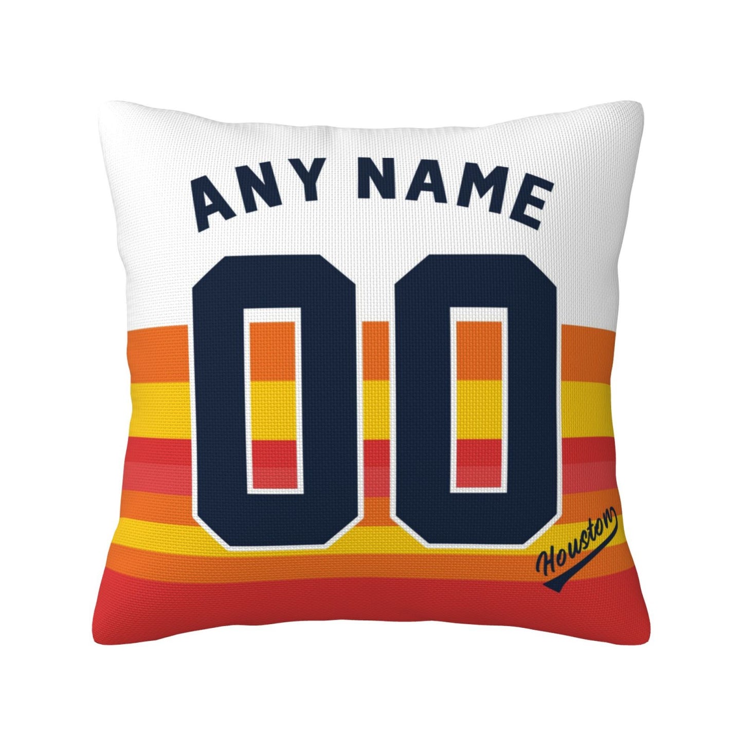 Custom Houston Astros Pillow Decorative Throw Pillow Case - Print Personalized Football Team Fans Name & Number Birthday Gift Football Pillows