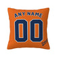 Custom Detroit Tigers Pillow Decorative Throw Pillow Case - Print Personalized Football Team Fans Name & Number Birthday Gift Football Pillows