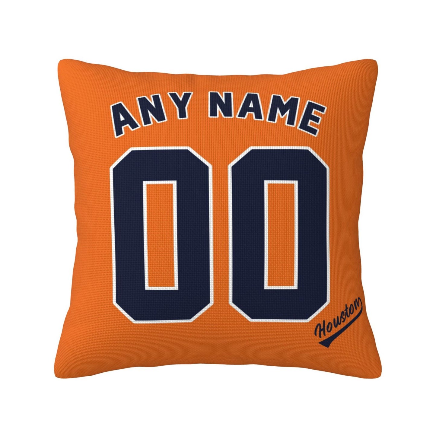 Custom Houston Astros Pillow Decorative Throw Pillow Case - Print Personalized Football Team Fans Name & Number Birthday Gift Football Pillows