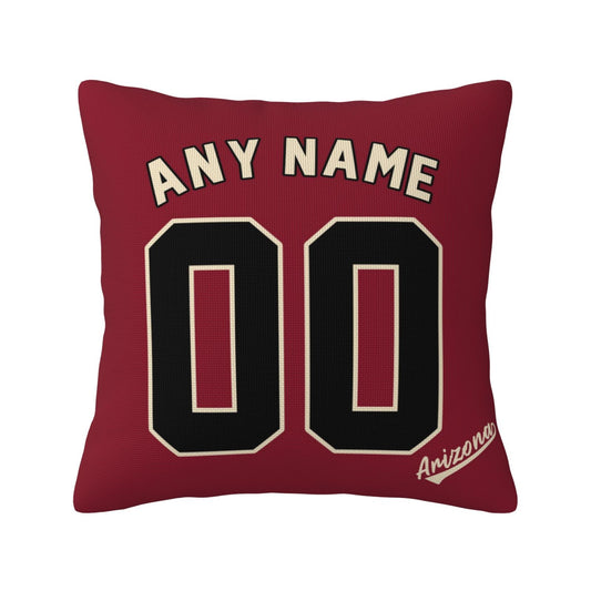 Custom A.Diamondbacks Red Pillow Decorative Throw Pillow Case - Print Personalized Football Team Fans Name & Number Birthday Gift Football Pillows