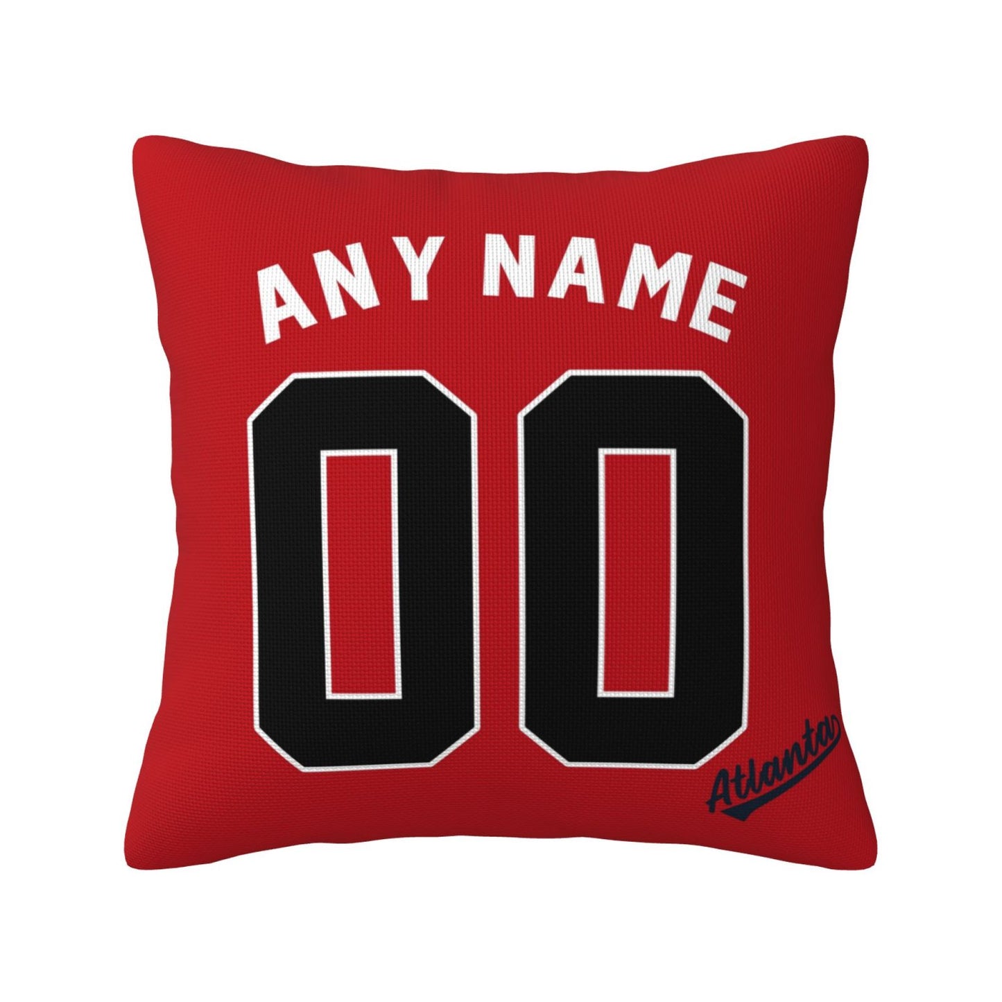 Custom Atlanta Braves Pillow Decorative Throw Pillow Case - Print Personalized Football Team Fans Name & Number Birthday Gift Football Pillows