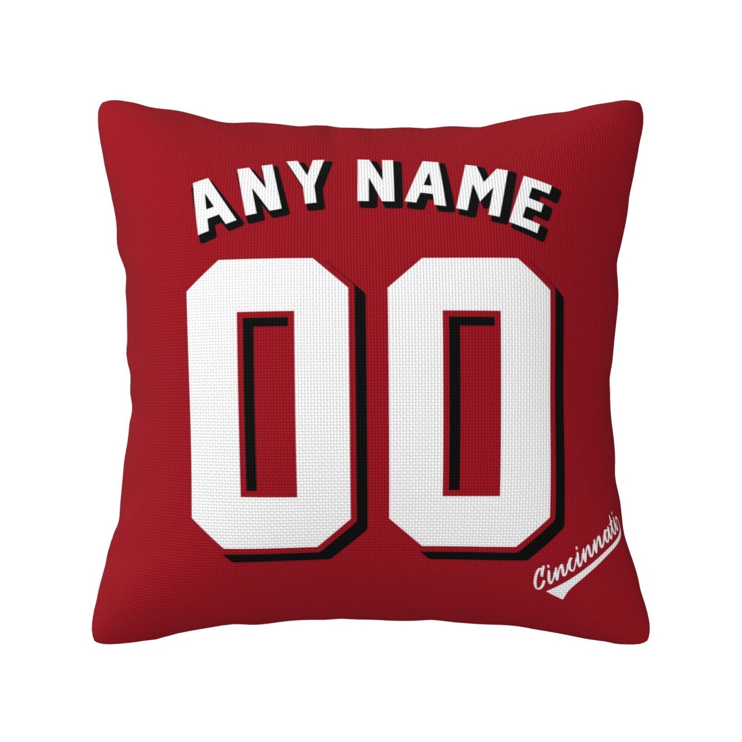 Custom Cincinnati Reds Pillow Decorative Throw Pillow Case - Print Personalized Football Team Fans Name & Number Birthday Gift Football Pillows