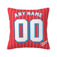 Custom Miami Marlins Pillow Decorative Throw Pillow Case - Print Personalized Football Team Fans Name & Number Birthday Gift Football Pillows