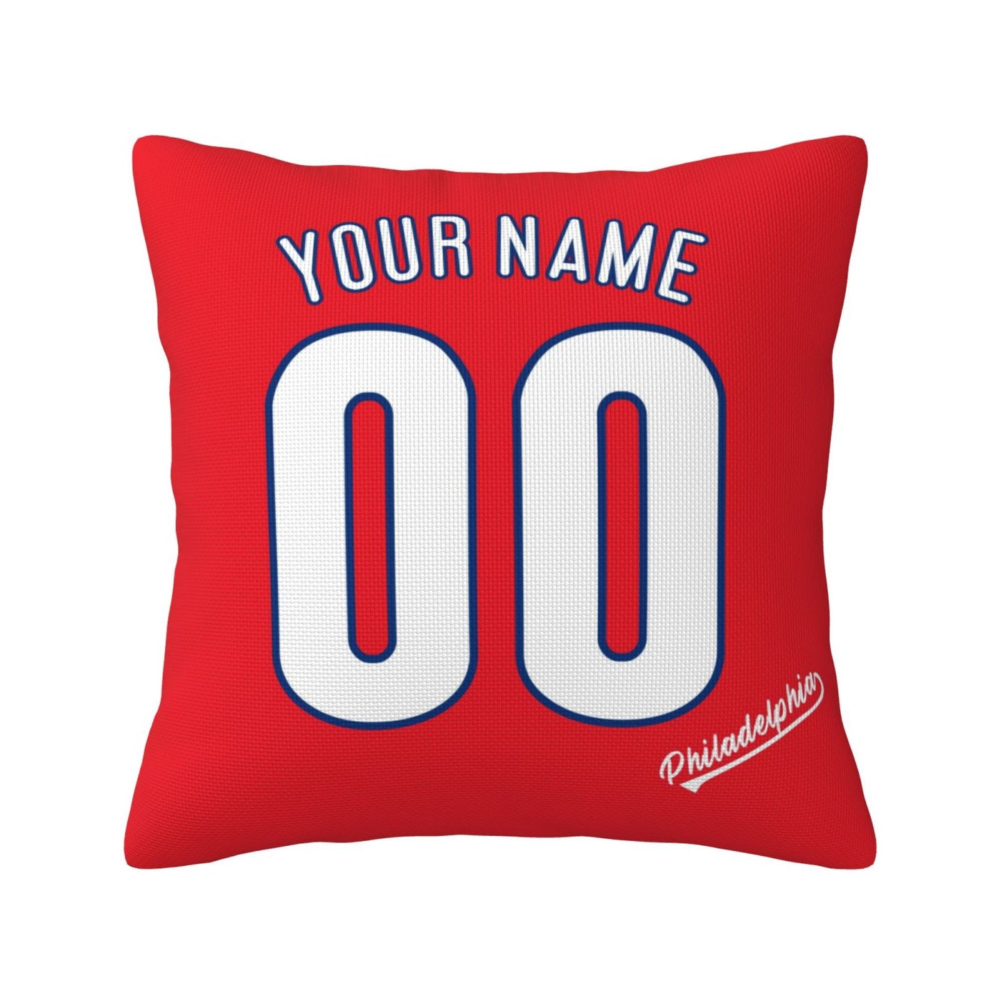 Custom Philadelphia Phillies Pillow Decorative Throw Pillow Case - Print Personalized Football Team Fans Name & Number Birthday Gift Football Pillows