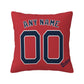 Custom Boston Red Sox Pillow Decorative Throw Pillow Case - Print Personalized Football Team Fans Name & Number Birthday Gift Football Pillows