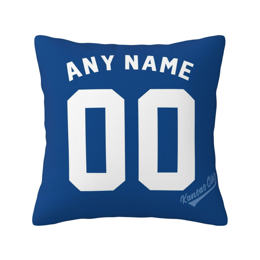 Custom Kansas City Royals Pillow Decorative Throw Pillow Case - Print Personalized Football Team Fans Name & Number Birthday Gift Football Pillows