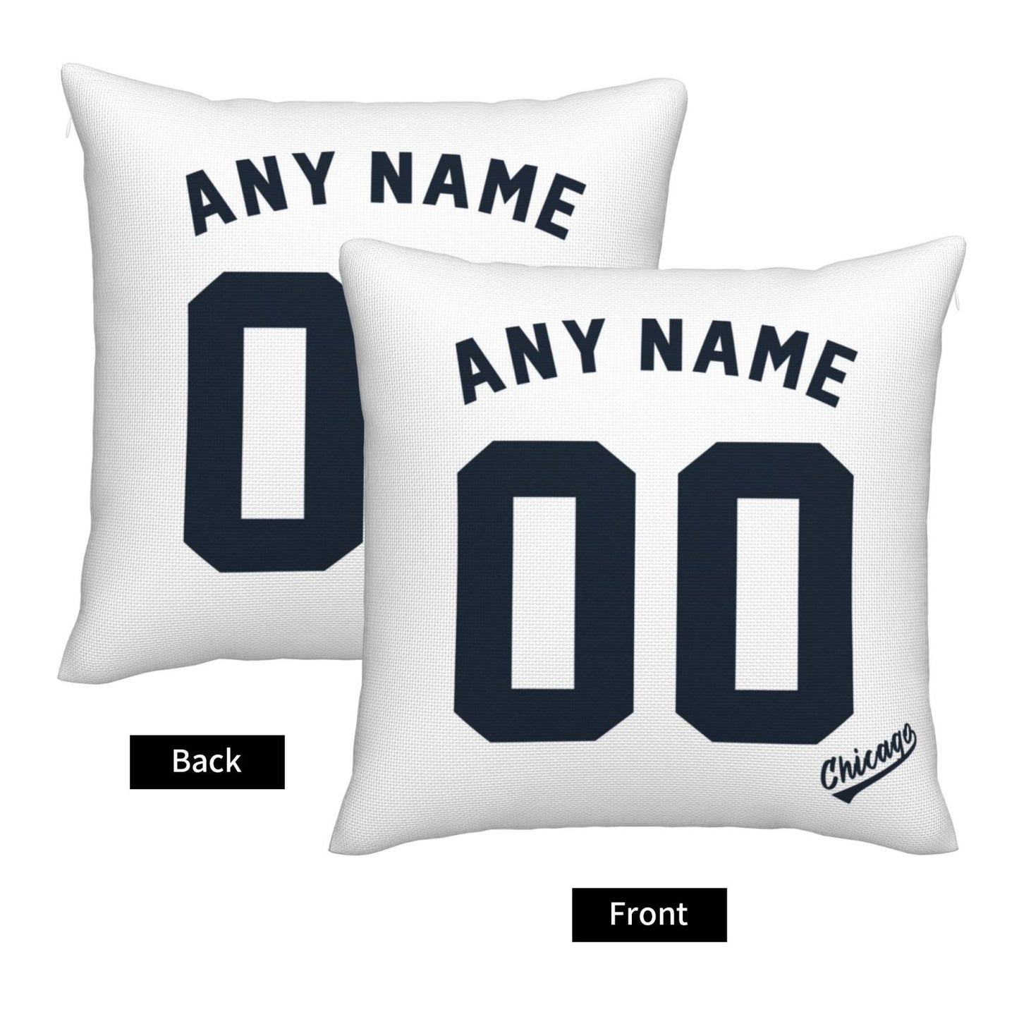 Custom Chicago White Sox Pillow Decorative Throw Pillow Case - Print Personalized Football Team Fans Name & Number Birthday Gift Football Pillows