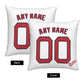 Custom Boston Red Sox Pillow Decorative Throw Pillow Case - Print Personalized Football Team Fans Name & Number Birthday Gift Football Pillows