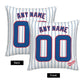Custom Chicago Cubs Pillow Decorative Throw Pillow Case - Print Personalized Football Team Fans Name & Number Birthday Gift Football Pillows