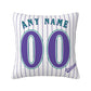 Custom A.Diamondbacks White-Stripe Pillow Decorative Throw Pillow Case - Print Personalized Football Team Fans Name & Number Birthday Gift Football Pillows