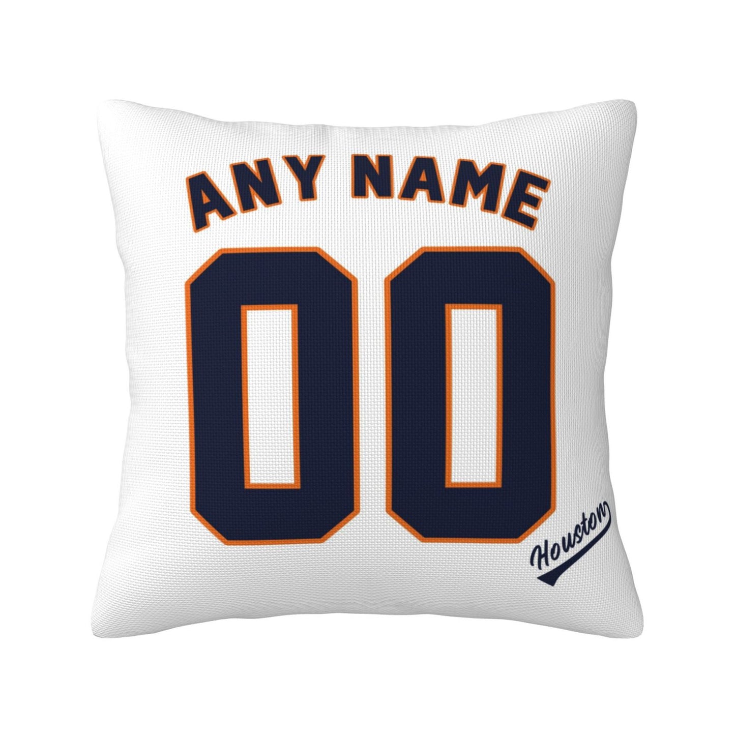 Custom Houston Astros Pillow Decorative Throw Pillow Case - Print Personalized Football Team Fans Name & Number Birthday Gift Football Pillows