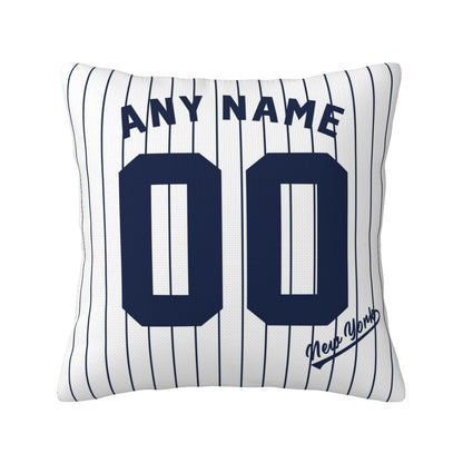 Custom New York Yankees Pillow Decorative Throw Pillow Case - Print Personalized Football Team Fans Name & Number Birthday Gift Football Pillows