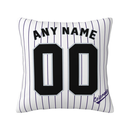 Custom Colorado Rockies Pillow Decorative Throw Pillow Case - Print Personalized Football Team Fans Name & Number Birthday Gift Football Pillows