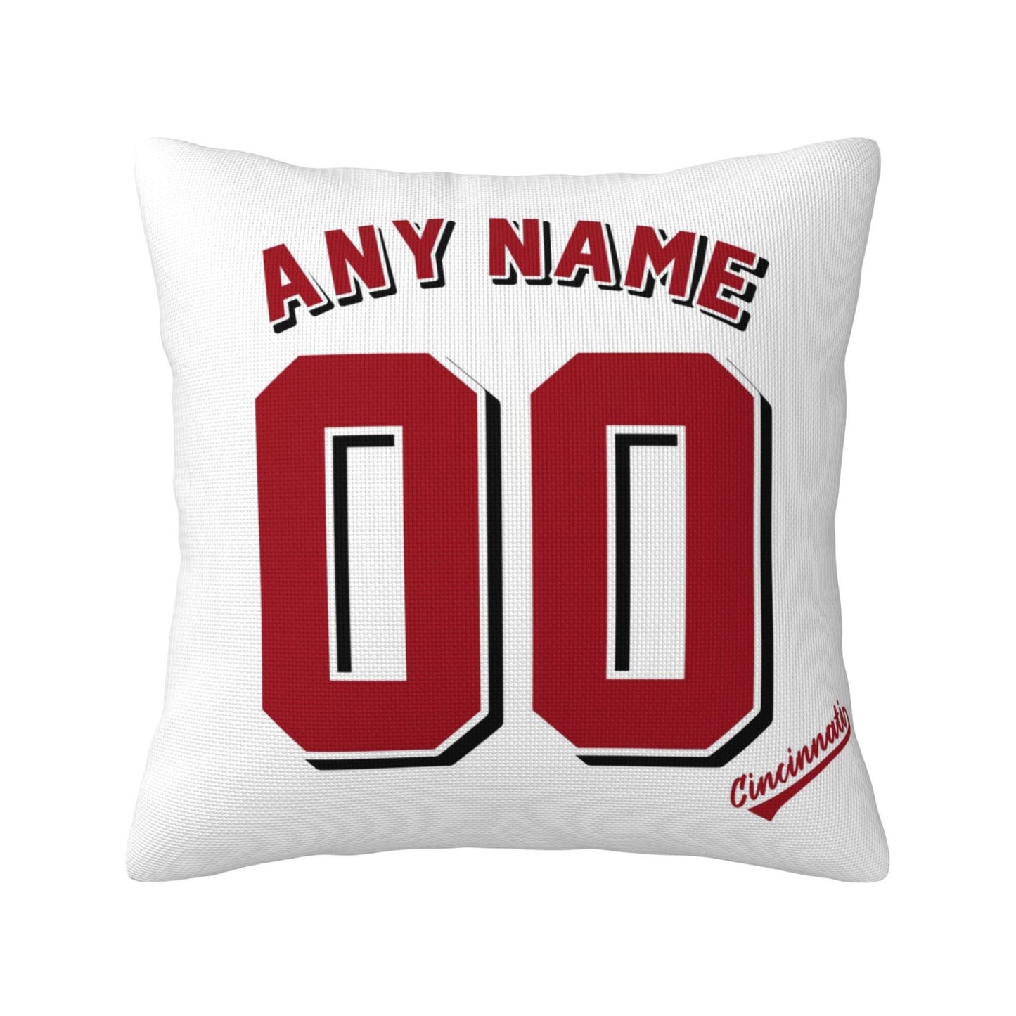 Custom Cincinnati Reds Pillow Decorative Throw Pillow Case - Print Personalized Football Team Fans Name & Number Birthday Gift Football Pillows
