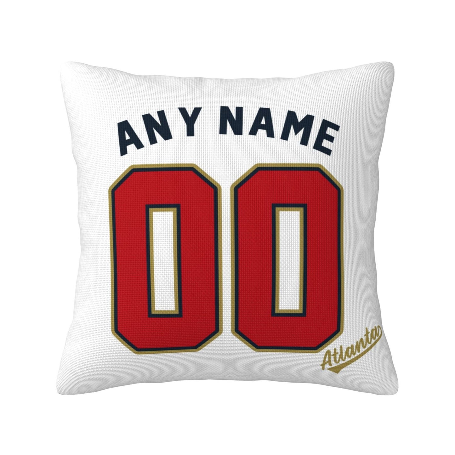 Custom Atlanta Braves Pillow Decorative Throw Pillow Case - Print Personalized Football Team Fans Name & Number Birthday Gift Football Pillows