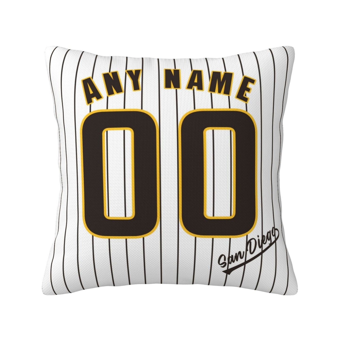 Custom San Diego Padres Pillow Decorative Throw Pillow Case - Print Personalized Football Team Fans Name & Number Birthday Gift Football Pillows