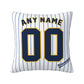 Custom Milwaukee Brewers Pillow Decorative Throw Pillow Case - Print Personalized Football Team Fans Name & Number Birthday Gift Football Pillows